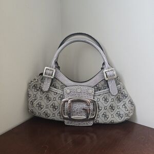 Guess Gray Mini Bag with Logo Pattern